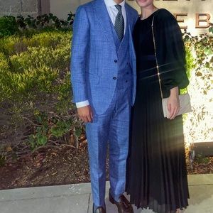 Suitsupply three piece suit.